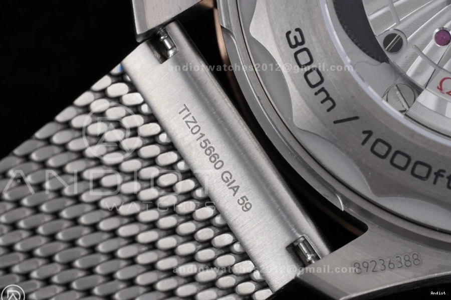 Seamaster on 1:1 VSF Best Mesh Rose Diver Green 300M Edition Dial A8806 Bracelet Gold 1224